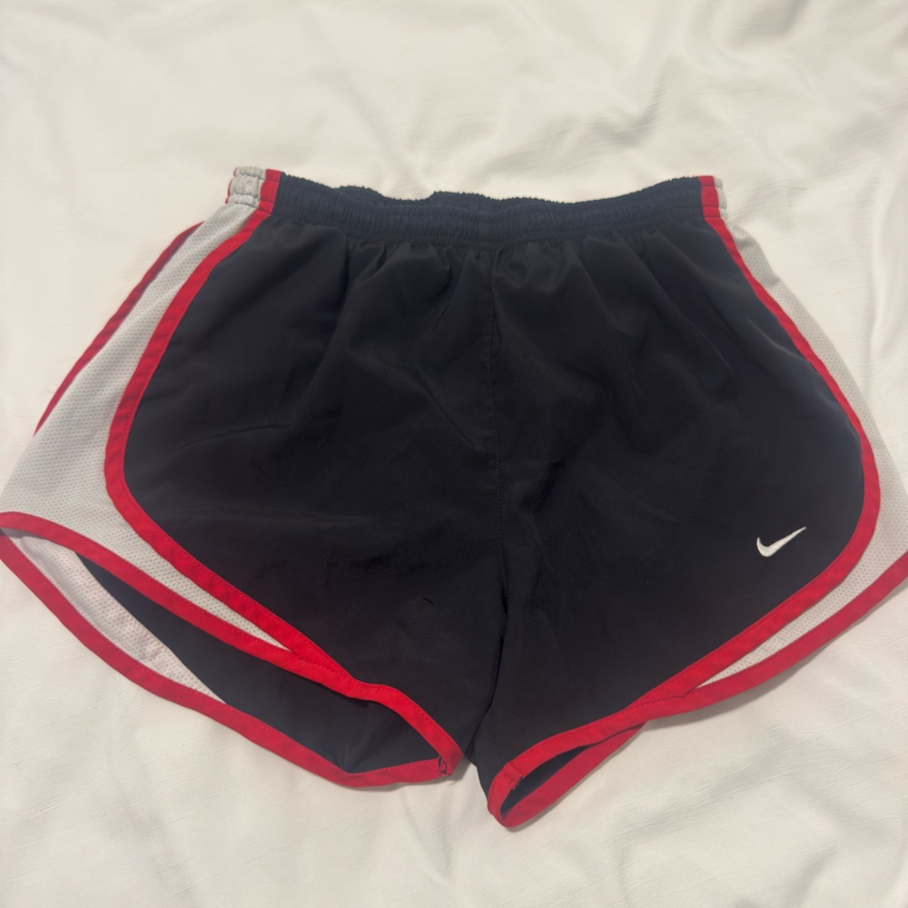 Black and Red Nike Tempo Athletic Shorts